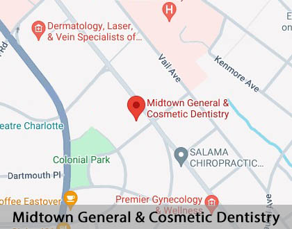 Map image for Laser Dentistry in Charlotte, NC